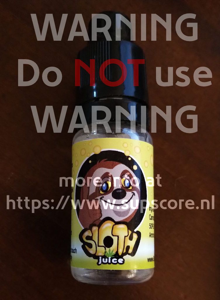 Image of Sloth Juice e-liquid with synthetic cannabinoids- DO NOT USE